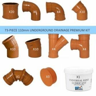 110mm Underground Drainage 73-Piece Premium Starter Kit-1