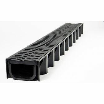 Shallow Channel Drain x 1000mm HDPE Grid-0