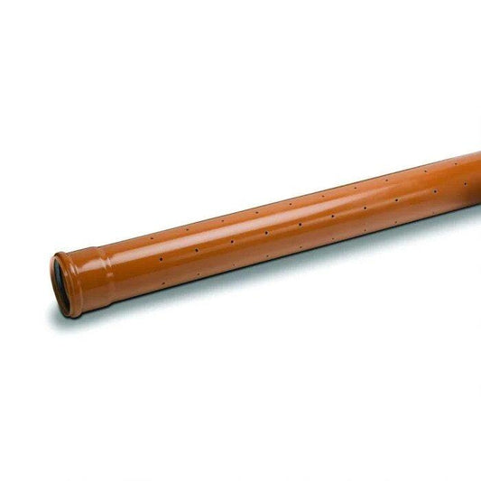 110mm Single Socket Perforated Pipe-0