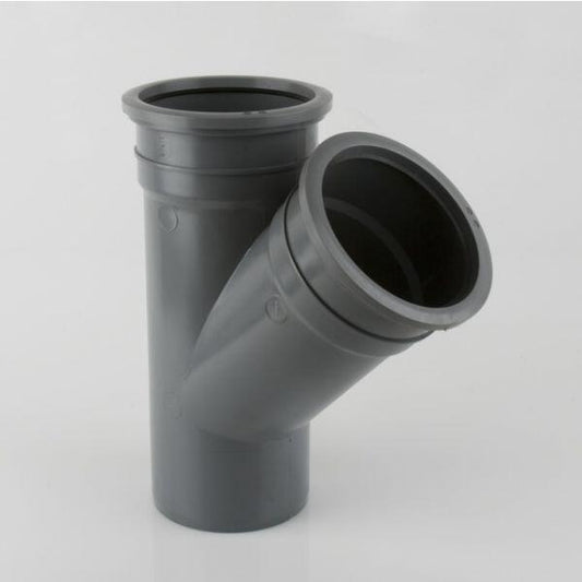 160 x 160mm Double Socket Branch 135DEG - Plastic Drainage-0