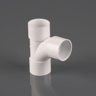 32mm MUPVC 92.5DEG Solvent Weld Swept Tee - Plastic Drainage-0