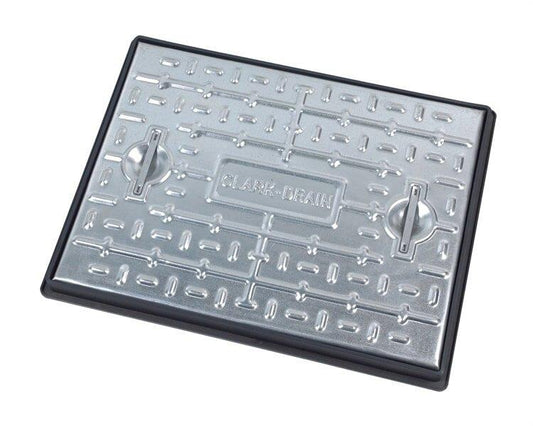 600 x 450 17 Tonne Gpw Steel Cover/Poly Frame - Plastic Drainage-0
