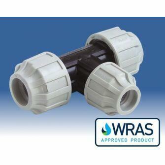 25mm x 25mm x 20mm MDPE PIPE REDUCING TEE-0
