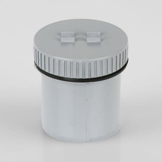 Access Plug Spigot Tail For 82mm Ring Seal Soil Pipe - Plastic Drainage-0
