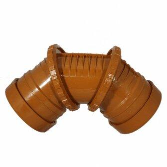 110mm Adjustable Double Socket Bend 0-90DEG For uPVC Underground Drainage Pipe-0