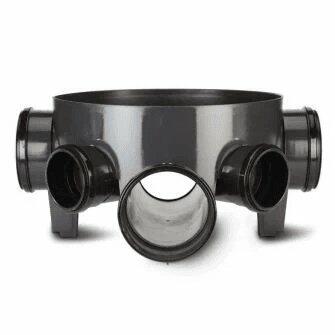 450mm x 285 Inspection Chamber Base 160mm Channel + 2 x 160mm 90DEG Inlets 2 x 110mm 45DEG Inlets-0