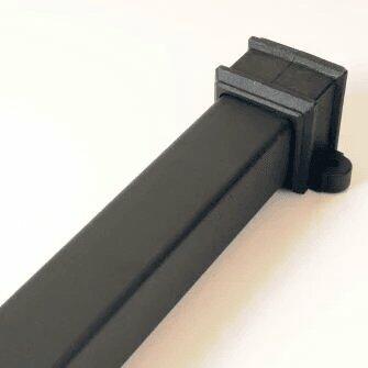 Cascade 2.5Mtr Square Downpipe Black 65mm-0