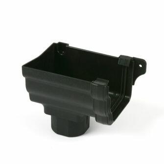Ogee Guttering 106mm Cast Iron Style LH Stop End Outlet Prostyle-0