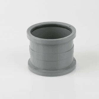 110mm Push Fit Double Socket Soil Pipe Connector-0
