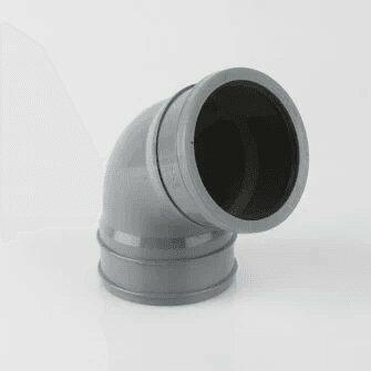 110mm Push Fit 112.5DEG Single Socket Top Offset Bend-0