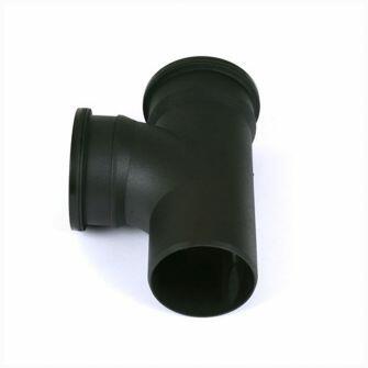 Cascade 92.5DEG Double Socket Plain Branch For Push Fit Soil Pipe 110mm-0
