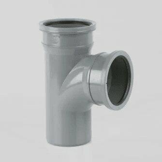 110mm Push Fit 92.5DEG Double Socket Branch Without Bosses-0