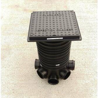 320mm x 575mm Chamber Set 3 or 5-Inlet c/w Sq Plastic Cover And Frame-0