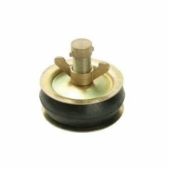 100mm STEEL TEST PLUG / BUNG FOR 1/2" OUTLET c/w BRASS WINGNUT-0
