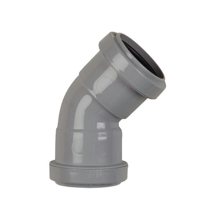 Obtuse Bend 45DEG for 40mm Push Fit Waste System - Plastic Drainage-0