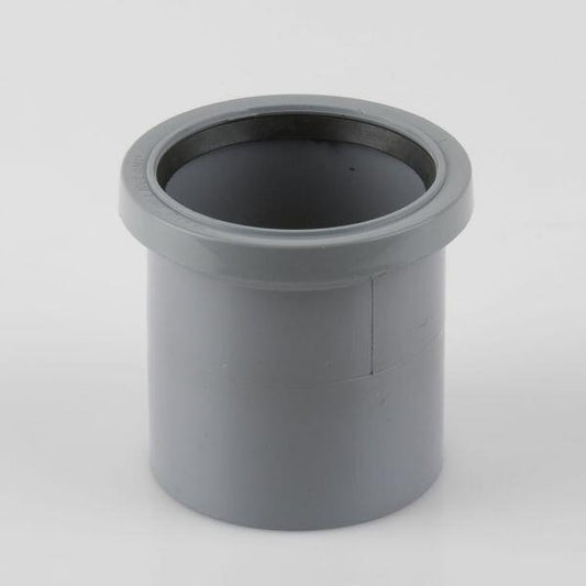 Single Socket Coupler For 82mm Ring Seal Soil Pipe - Plastic Drainage-0