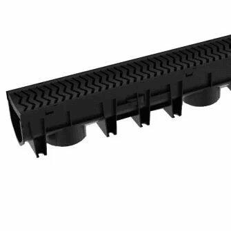 Flexseal Storm Drain Plus Channel 1M Black Hdpe Grating-0