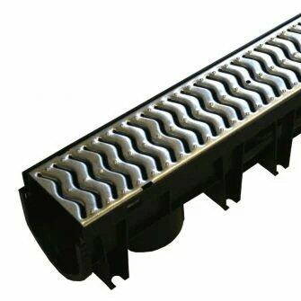 Flexseal Storm Drain Plus Channel 1M Galvanised Grating-0