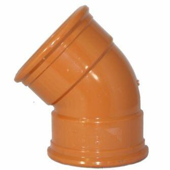 160mm x 45DEG Double Socket Bend For 160mm Underground Drainage Pipe-0