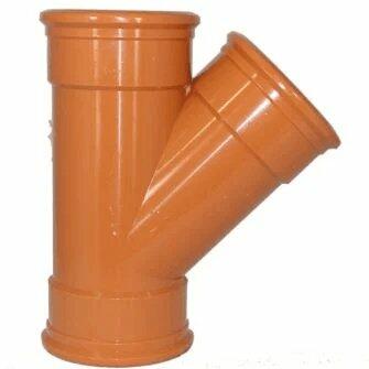 160mm Equal Y Junction 45DEG Triple Socket For 160mm Underground Drainage Pipe-0