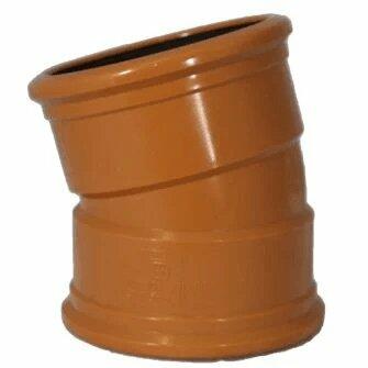 110mm 11.25DEG Double Socket Bend For Underground Drainage Pipe-0