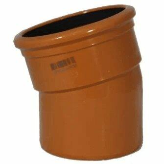 110mm Single Socket Bend 15DEG For Underground Drainage Pipe-0