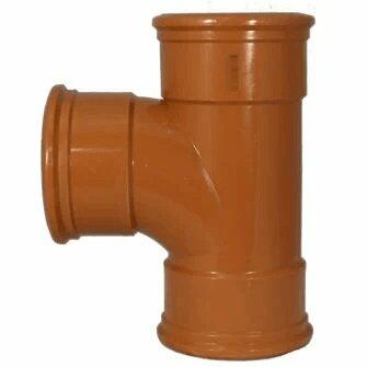 110mm Equal Tee Junction 87.5DEG Triple Socket For 110mm Underground Drainage Pipe-0