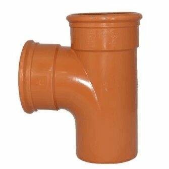110mm Equal Tee Junction 87.5DEG Double Socket For uPVC Underground Drainage Pipe-0