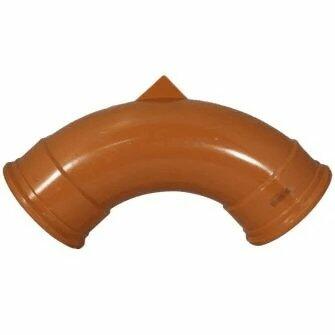 110mm Rest Bend Double Socket (For Foot Of Soil Stack) For 110mm Underground Drainage Pipe-0