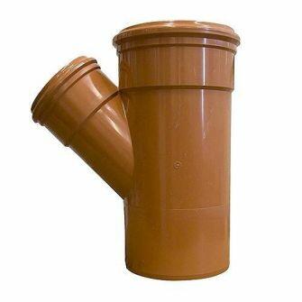 160mm Unequal Y Junction 45DEG Double Socket 160mm x 160mm x 110mm-0