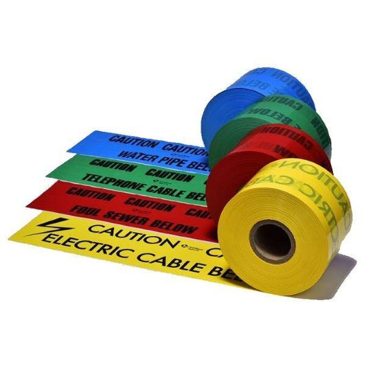 ELECTRIC GAS WATER UNDERGROUND WARNING TAPE 150MM X 365M 50-MICRON-0