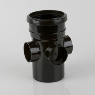 110mm Push Fit Single Socket Triple Boss Pipe