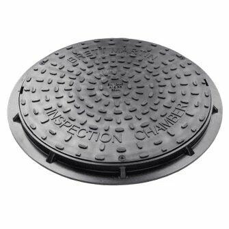 BULK DEAL 10 x 450mm Dia PP Manhole Cover & Frame (50KN-Driveway)