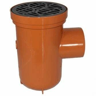 Roddable Bottle Gully (comes with round PP plastic black grid) For 110mm Underground Drainage Pipe