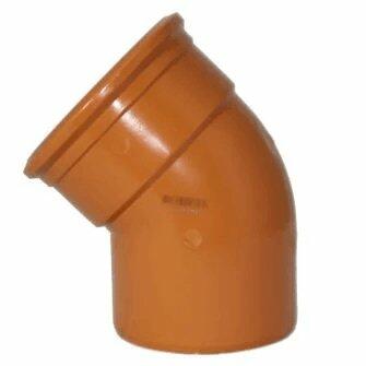 110mm Single Socket 45 Degree Bend For Underground Drainage Pipe