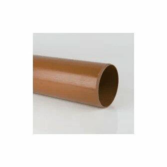 110mm Underground Drainage Pipe 3m Plain Ended