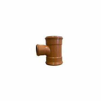 Unequal Tee Junction 87.5DEG Triple Socket 160 X 160 X 110mm For 160mm Underground Drainage Pipe