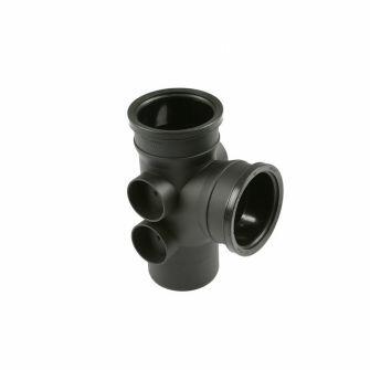 Cascade 92.5DEG Double Socket Four Boss Branch For Push Fit Soil Pipe 110mm