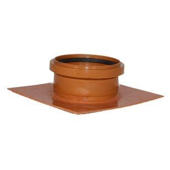 Puddle Flange Ring Seal Socket/Solvent Socket 200 X 200mm Grey PVC For 160mm Underground Drainage Pipe