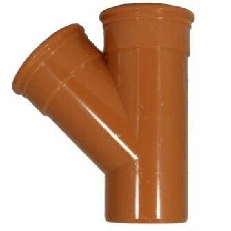 110mm Double Socket 45 Degree Equal Y Junction For Underground Drainage Pipe