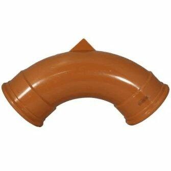 110mm Double Socket 90 Degree Rest Bend (for foot of soil stack) For Underground Drainage Pipe