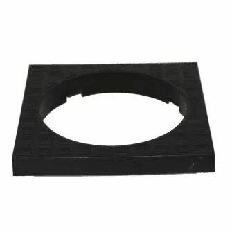 Square Top Adaptor Black PP Plastic 228mm X 228mm For Bottle Gully