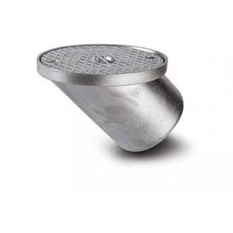 Aluminium Rodding Eye 45 Degree Oval Spigot Tail For 110mm Underground Drainage Pipe